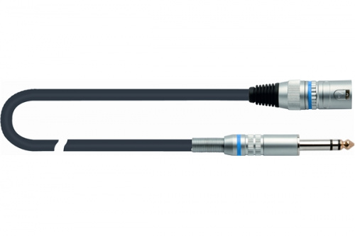 QUIK LOK CM189-6 микрофонный кабель, 6 метров, разъемы XLR Male - Stereo SLIM Jack ( XLR/M - Jack Stereo), цвет черный