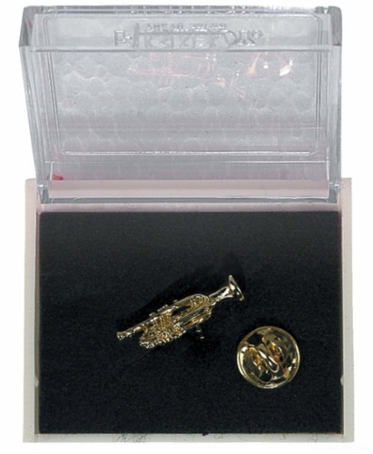 Значок на клипсе зол. напыление"труба" Pick Boy made in Japan (980036)