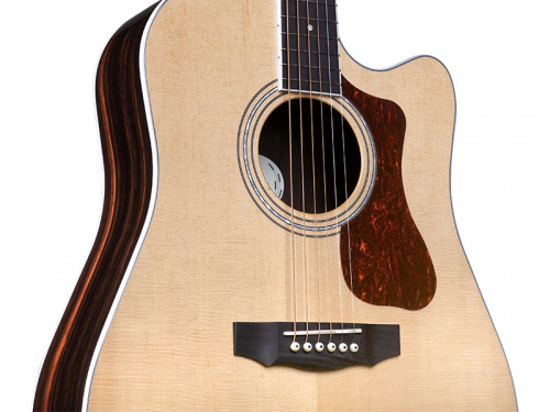 GUILD D-260CE Deluxe, гитара электроакустическая, форма корпуса - дредноут, цвет - натуральный, верхняя дека - массив ели, корпу фото 5