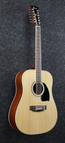 IBANEZ PF1512-NT 12-струнная акустическая гитара, цвет натуральный, топ ель, махогани обечайка и задняя дека, хромовые литые колки фото 2