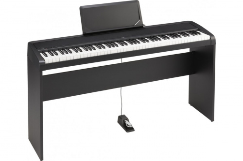 KORG B2N цифровое пианино, облегченная клавиатура, 12 тембров, педаль, адаптер питания в комплекте, цвет черный, полифония 120 фото 4