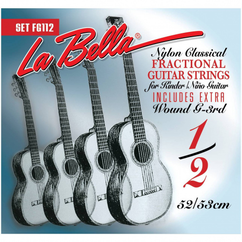 LA BELLA FG112 нейлон/серебро, для гитары 1/2, длина 44 с