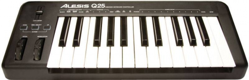 ALESIS Q25 MIDI-клавиатура 25 клавиш, чувствительная к силе нажатия, разъемы USB, MIDI DIN, питание по USB. фото 2