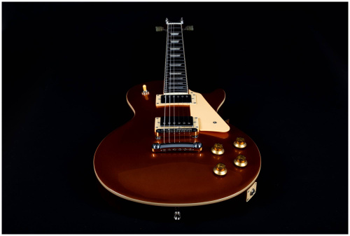 JET JL-500 GD электрогитара, Les Paul, корпус красное дерево, HH, цвет золотой фото 15