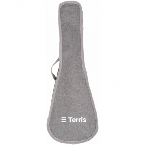 TERRIS TUB-S-01 GRY чехол для укулеле, без утепления, 1 наплечный ремень, цвет серый