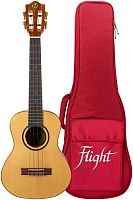 FLIGHT SOPHIA CE укулеле со звукоснимаетлем, концерт, SOLID TOP ель, орех, натур, чехол