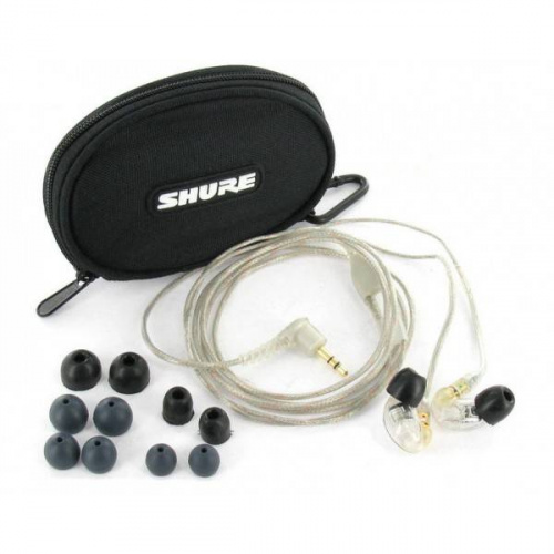 SHURE SE215-CL головные телефоны с одним драйвером, отсоединяемым кабелем, прозрачные фото 4