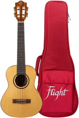 FLIGHT SOPHIA CE укулеле со звукоснимаетлем, концерт, SOLID TOP ель, орех, натур, чехол