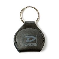 Dunlop Picker's Pouch 5201SI чехол-брелок для медиаторов, серый логотип, кожа, черный