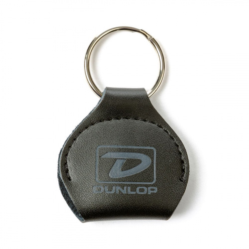 Dunlop Picker's Pouch 5201SI чехол-брелок для медиаторов, серый логотип, кожа, черный
