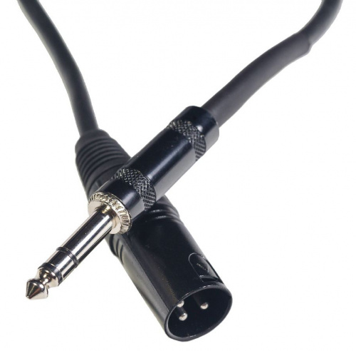 ROCKDALE XJ001-3M готовый микрофонный кабель, разъёмы XLR male X stereo jack male, длина 3 м, чёрный фото 2