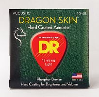 DR DSA-10/12 DRAGON SKIN струны для 12-струнной акустической гитары 10 48