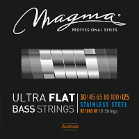 Magma Strings BE166SUF Струны с плоской обмоткой для 6-струнной бас-гитары 30-125, Серия: Ultra Flat, Калибр: 30-45-65-85-100-125, Обмотка: плоская, н
