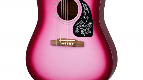 EPIPHONE Starling Hot Pink Pearl акустическая гитара, цвет розовый фейд фото 4