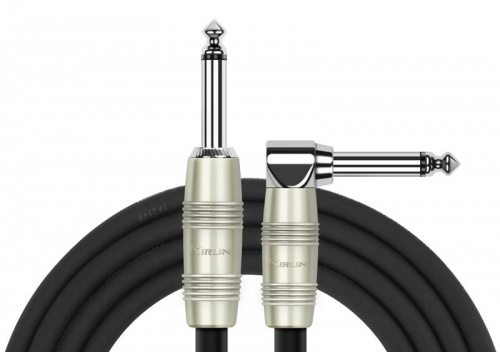 Kirlin IP-202PR 3M BK кабель инструментальный Разъемы: 1/4" прямой моноджек 1/4" угловой монодж