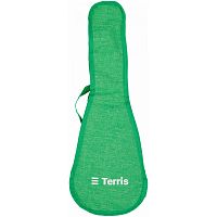 TERRIS TUB-S-01 BG чехол для укулеле, без утепления, 1 наплечный ремень, цвет ярко-зеленый