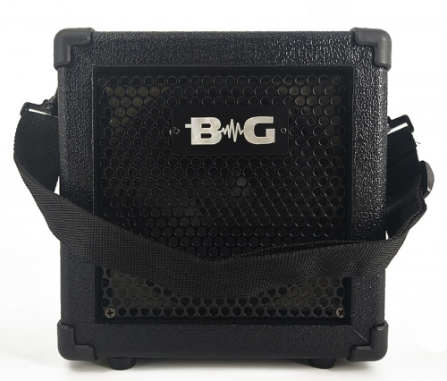 BG MG5 Усилитель гитарный комбо, 5 Вт, 6,5", питание от батареи или аккумулятора, Input, Gain, Bass, Treble, Level, Phones фото 2