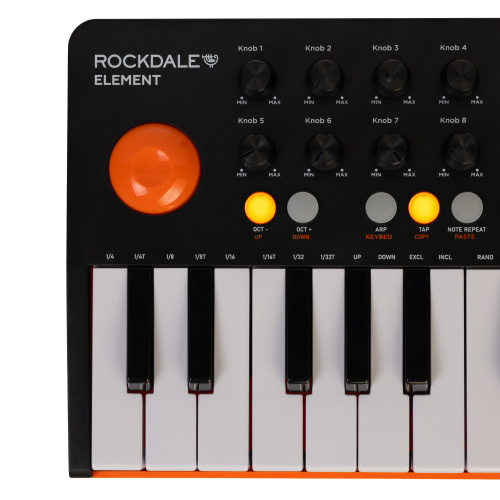 ROCKDALE Element Black, компактная миди-клавиатура, 25 клавиш, цвет черный фото 6