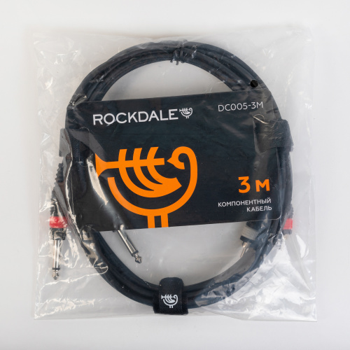 ROCKDALE DC005-3M компонентный кабель, 3 метра, разъемы 2 Mono Jack Male - 2 RCA Male (тюльпаны) фото 7