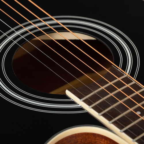 ROCKDALE Aurora D6 Satin C BK акустическая гитара дредноут с вырезом, цвет черный, сатиновое покрыти фото 5