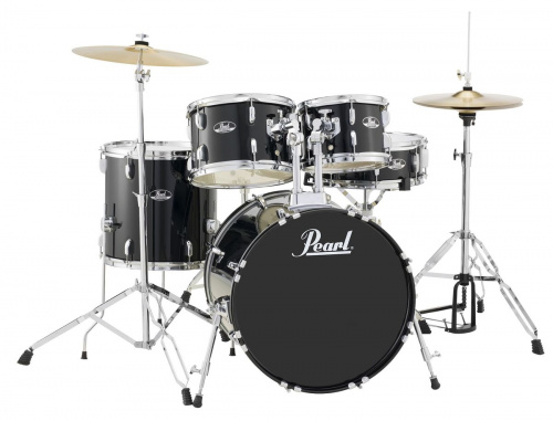Pearl RS505C/C31 ударная установка из 5-ти барабанов, цвет Jet Black, стойки и тарелки в комплекте