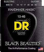 DR BKE-10 серия Black Beauties для электрогитары, черные, Medium (10-46)