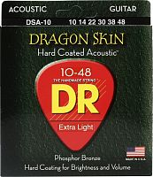 DR DSA-10/12 серия Gragon Skin для 12-стр. акустич. гитары, Clear Coated, Extra Light (10-48)