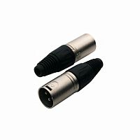 Rockcable RCL10000 P кабельный балансный разъем XLR M, 3 контакта, металл/ крышка пластик