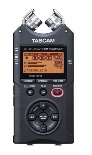 Tascam DR-40 портативный PCM стерео рекордер с встроенными микрофонами, Wav/MP3 фото 3
