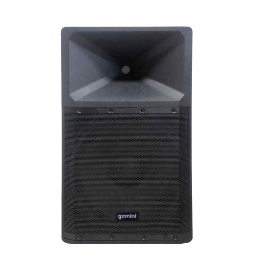 Gemini GSP-2200 15" активная акустическая система, 2200 Вт, микшер, XLR, 1 4" mic line, RCA и AUX в