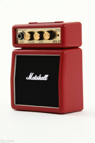 MARSHALL MS-2R MICRO AMP (RED) усилитель гитарный транзисторный, микрокомбо, 1 Вт, питание от батарей и адаптера (приобретается отдельно), красный цве фото 6