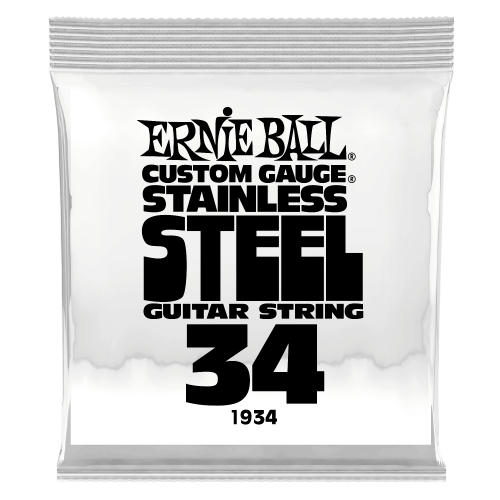 Ernie Ball 1934 струна одиночная для электрогитары Серия Stainless Steel Калибр: 34 Сердцевина:
