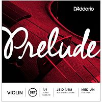 D'Addario J810 4/4M Серия Prelude, набор струн для скрипки 4/4, среднее натяжение