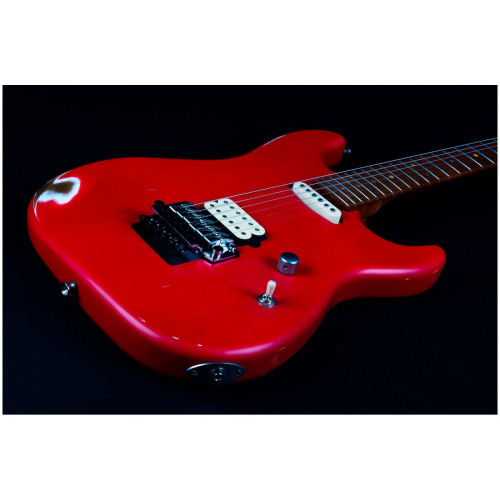 JET JS-850 Relic FR электрогитара, Stratocaster, корпус ольха, 22 лада, HS, цвет Relic FR, красный фото 10