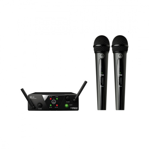 AKG WMS40 Mini2 Vocal Set US25BD (537.900&540.400) вокальная радиосистема с приёмником SR40 Mini Dual и двумя ручными передатчиками