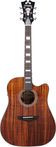 D'Angelico PREMIER BOWERY KOA электроакустическая гитара, цвет натуральный