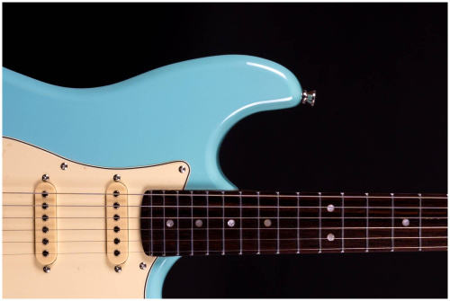 JET JS-300 BL R электрогитара, Stratocaster, корпус липа, 22 лада,SSS, tremolo, цвет Sonic blue фото 8
