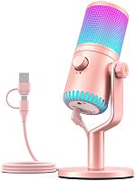 Maono DM30RGB (pink), конденсаторный USB микрофон, 24bit 48kHz, ПО Maono Link, RGB подсветка