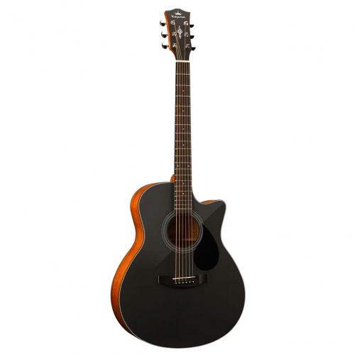 KEPMA EACE Black электроакустическая гитара, цвет черный, в комплекте 3м кабель