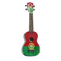 WIKI UK/PTL гитара укулеле сопрано, рисунок португальский флаг чехол в комплекте