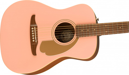 FENDER Malibu Player Shell Pink электроакустическая гитара, цвет розовый фото 4