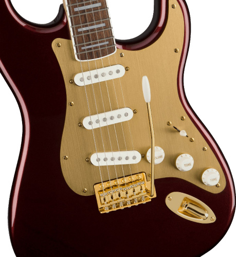 SQUIER 40th ANN Stratocaster LRL Ruby Red Metallic электрогитара, цвет красный фото 3