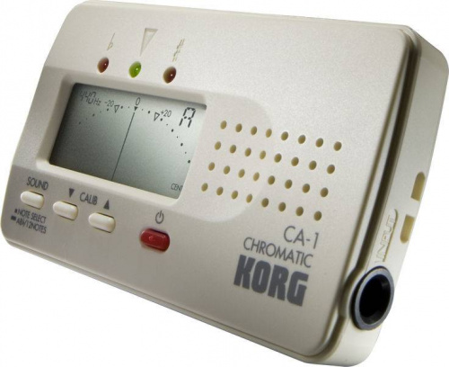 KORG CA-1 цифровой хроматический тюнер. Компактный хроматический тюнер. Жидкокристаллический псевдо-стрелочный дисплей с повышенным разрешением. Широк фото 2