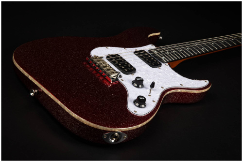 JET JS-500 RDS электрогитара, Stratocaster, корпус липа, 24 лада, HH, 1V1T, tremolo, цвет RDS фото 9