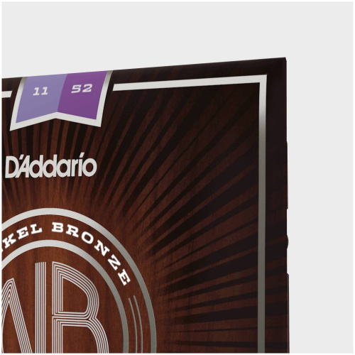 D'Addario NB1152 струны для акустической гитары,Custom Light, 11-52 фото 3