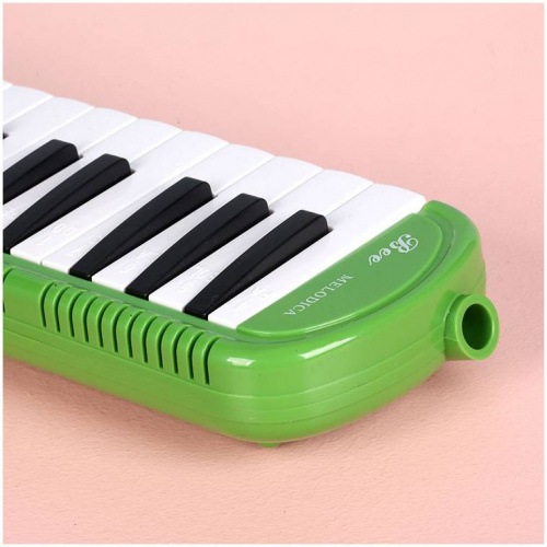 BEE BM-32K E мелодика духовая клавишная 32 клавиши, цвет зеленый, мягкий чехол фото 3