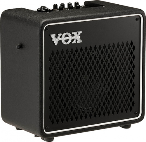 VOX MINI GO 50 гитарный комбоусилитель, 50 Вт, цвет черный. 11 типов усилителей, 8 эффектов, 33 барабанных паттерна, вокодер, лу