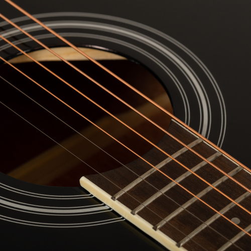 ROCKDALE Aurora D6 BK Gloss акустическая гитара, дредноут, цвет черный, глянцевое покрытие фото 4