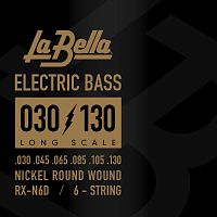LA BELLA RX-N6D струны для 6-стр. бас-гитары (030-045-065-085-105-130), никель