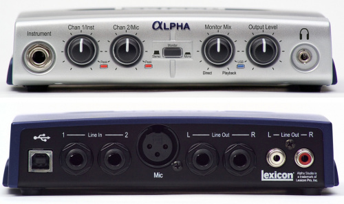 Lexicon Alpha внешняя звуковая карта с USB, 2 вх/ 2 шины/ 2 вых